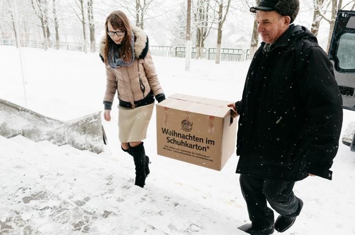 Boże Narodzenie w pudełku po butach 2017 śnieżne krajobrazy