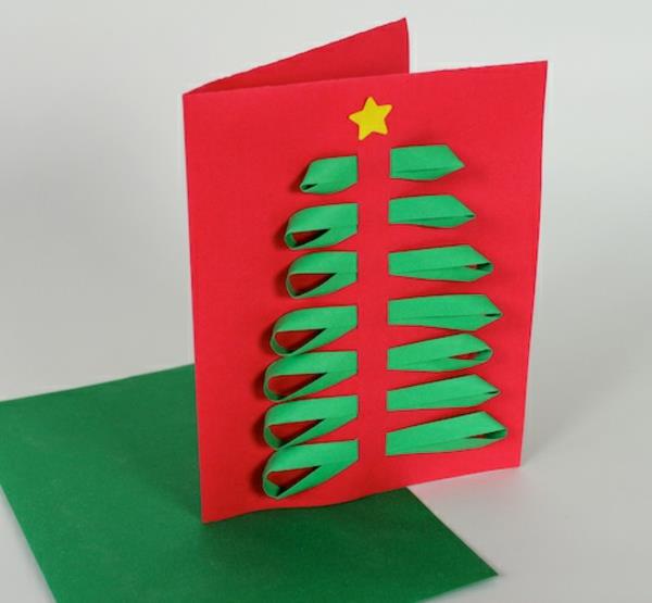 majstrować szablony kartek świątecznych pętle zielone