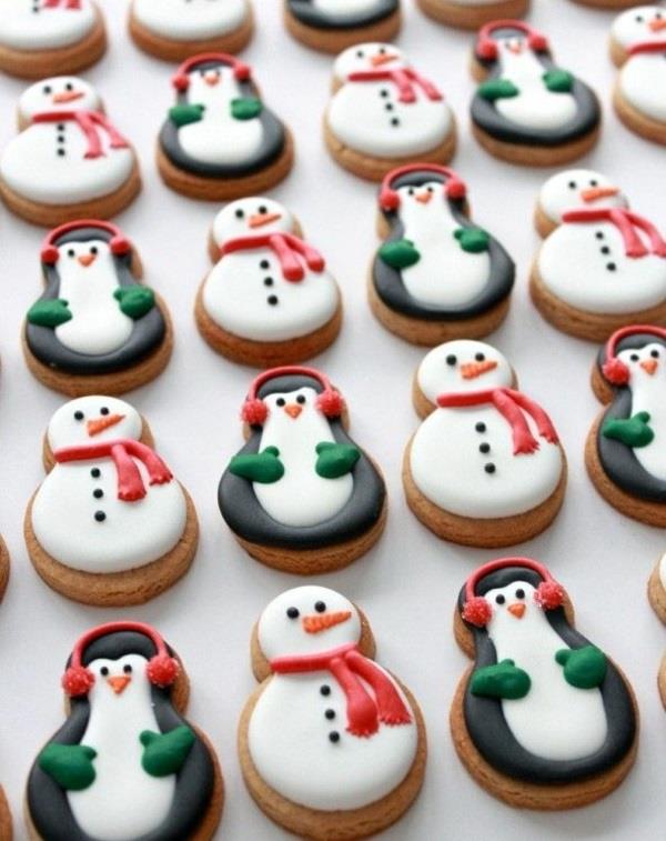 biscuits de noël arranger simplement les pingouins bonhomme de neige