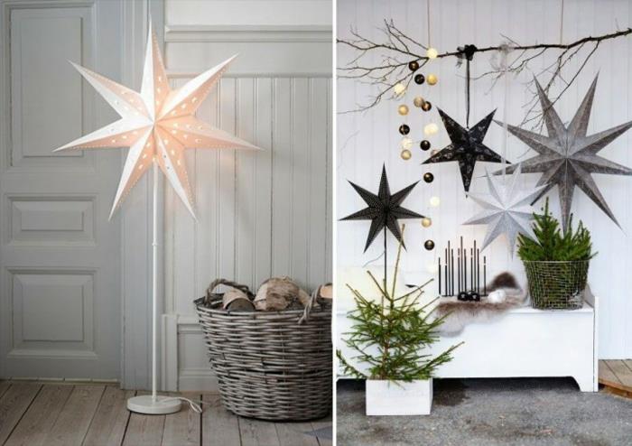 idées de décorations de noël style scandinave étoiles