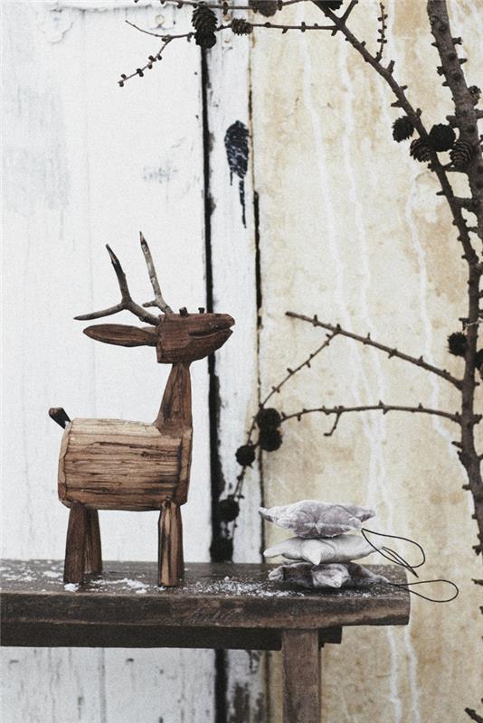 décorations de noël style scandinave bois rustique