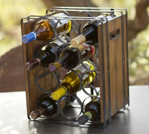 Stojaki na wino wolnostojące o konstrukcji metalowej