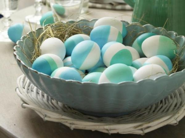 oeufs de pâques bleus idées de décoration bleues pour pâques