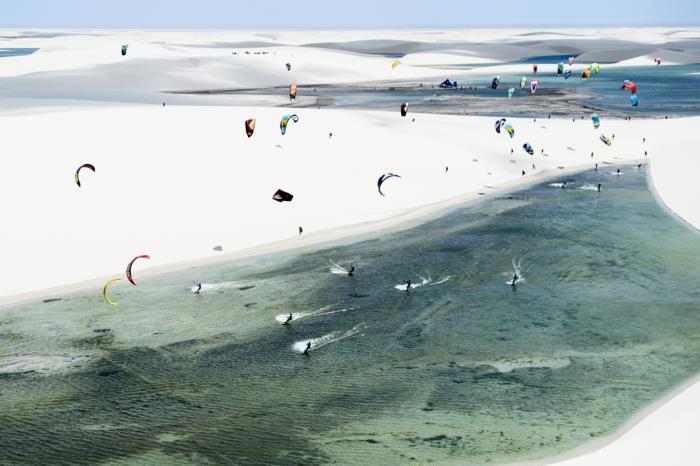 Kitesurf des lagons du parc naturel des Lencois Maranhenses