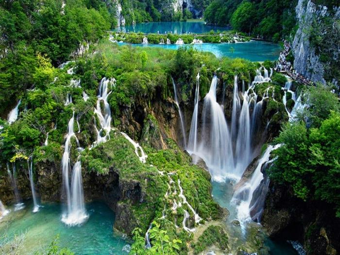 monde voyage europe croatie plitvice lacs cascades