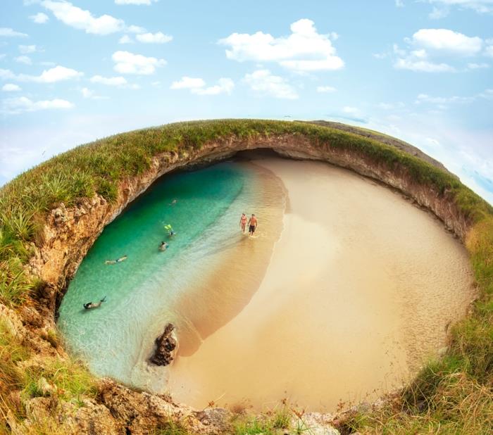 voyage dans le monde plage cachée îles du mexique paysage naturel merveilles du monde