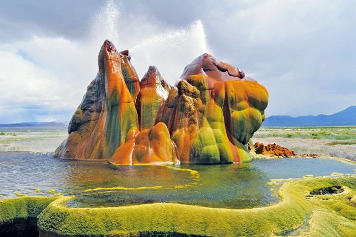 Voyage du monde etats-unis nevada fly ranch geyser destination de voyage