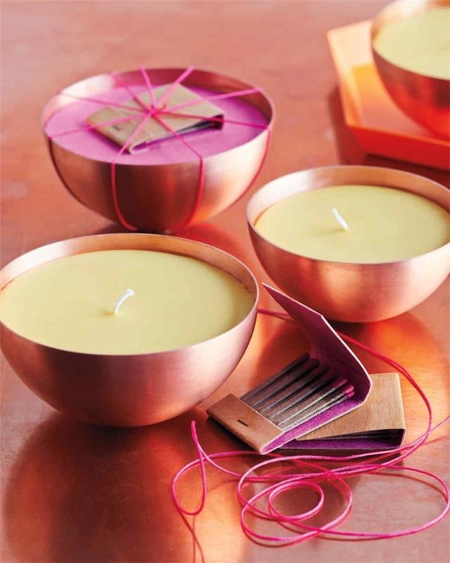 Zrób własną świecę zapachową w miseczkach jako prezent