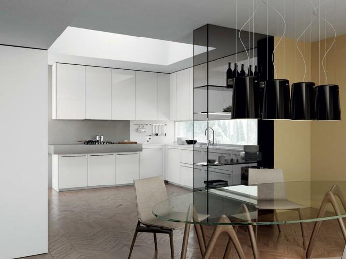 idées de vie cuisine coin cuisine avec armoires de cuisine blanches élégantes et mur arrière de cuisine gris clair
