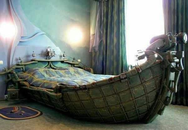 żywe pomysły sypialnia łóżko w łodzi