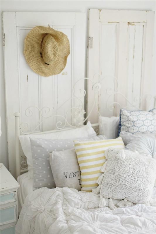 pomysły na życie sypialnia rzucać poduszkami piękny zagłówek łóżka