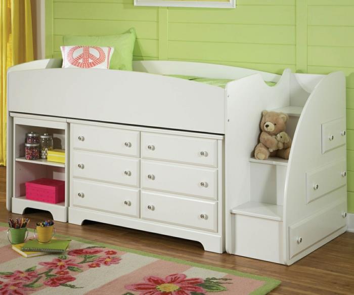 pomysły na życie sypialnia pokój dziecięcy szuflady do przechowywania łóżek
