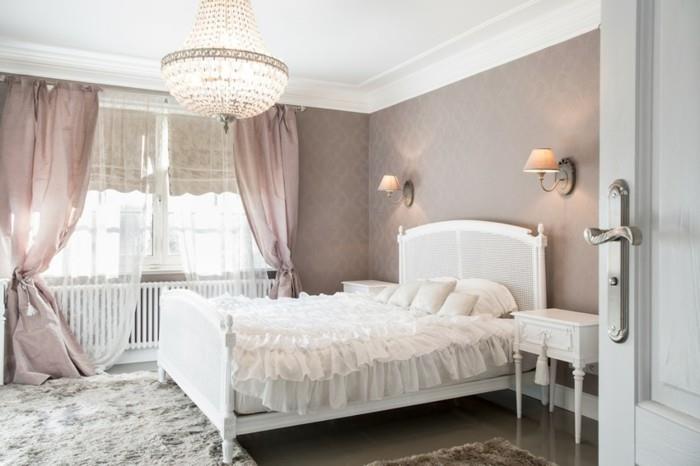 pomysły na salon sypialnia romantyczne kobiece dywany zasłony świeczniki
