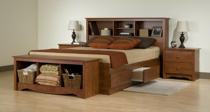 pomysły na życie sypialnia łóżko do przechowywania sypialnia ławka stolik nocny