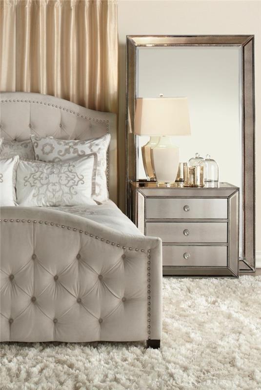 pomysły na życie sypialnia biały dywan stylowe łóżko