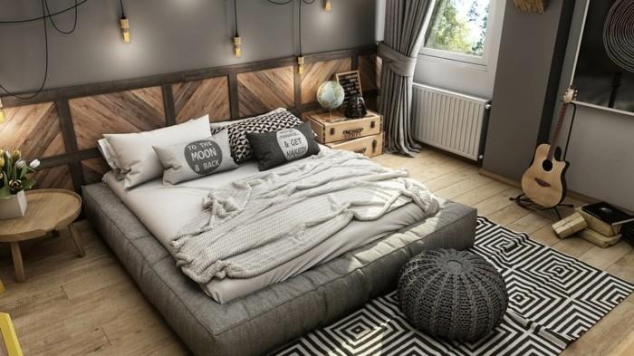 pomysły na umeblowanie mieszkania nowoczesna sypialnia w stylu vintage