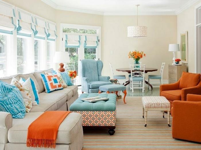 wystrój domu pomarańczowe fotele pomysły na salon