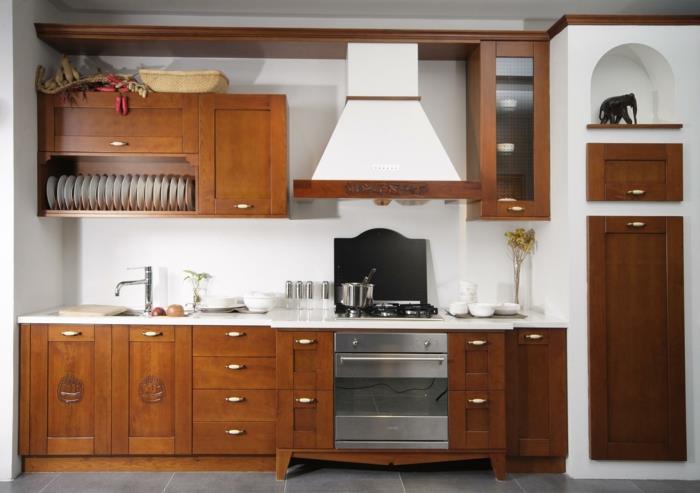 nowe fronty kuchenne stylowa kuchnia drewno odnawiają fronty kuchenne