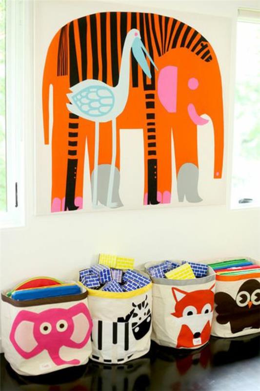 idées de couleurs design chambre d'enfant sticker mural éléphant