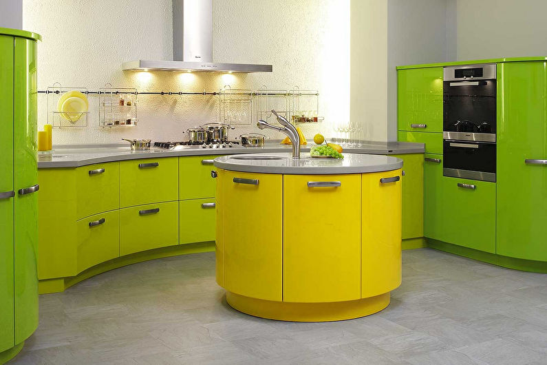 Зелено с жълто - Комбинацията от цветове в интериора
