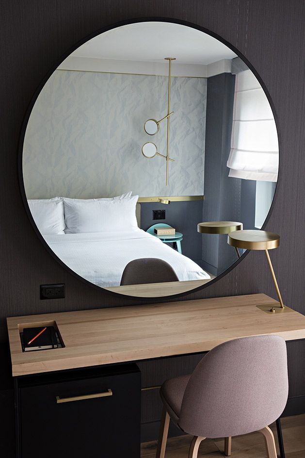 Висящите огледала, ако не и баня, са подходящи само за големи помещения